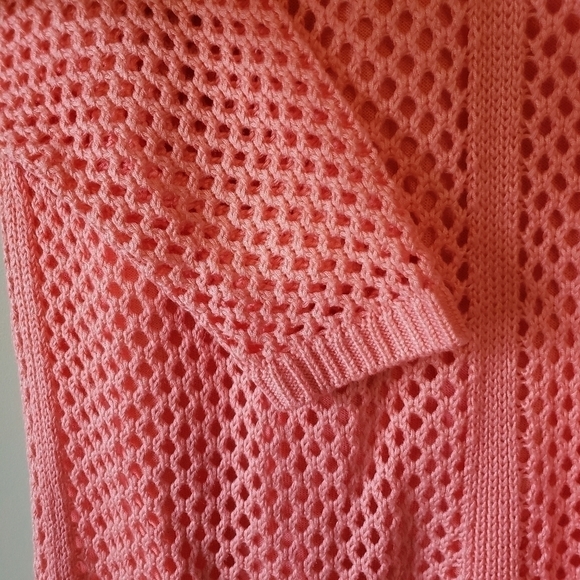 Croft & Barrow Pink Double Layer Loose Knit Sweater - Picture 5 of 11